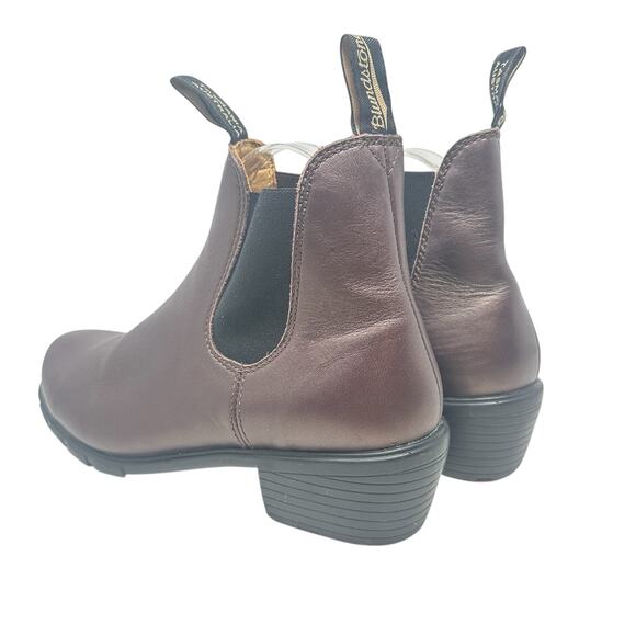 Blundstone Heeled Boots 1963 Chelsea Leather Copper Bronze Rose Gold Size US 10 - Picture 10 of 12